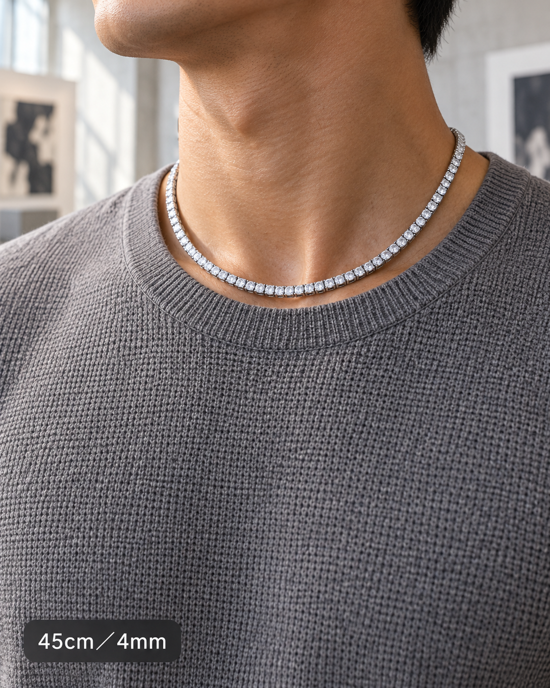Tennis chain necklace / Steel