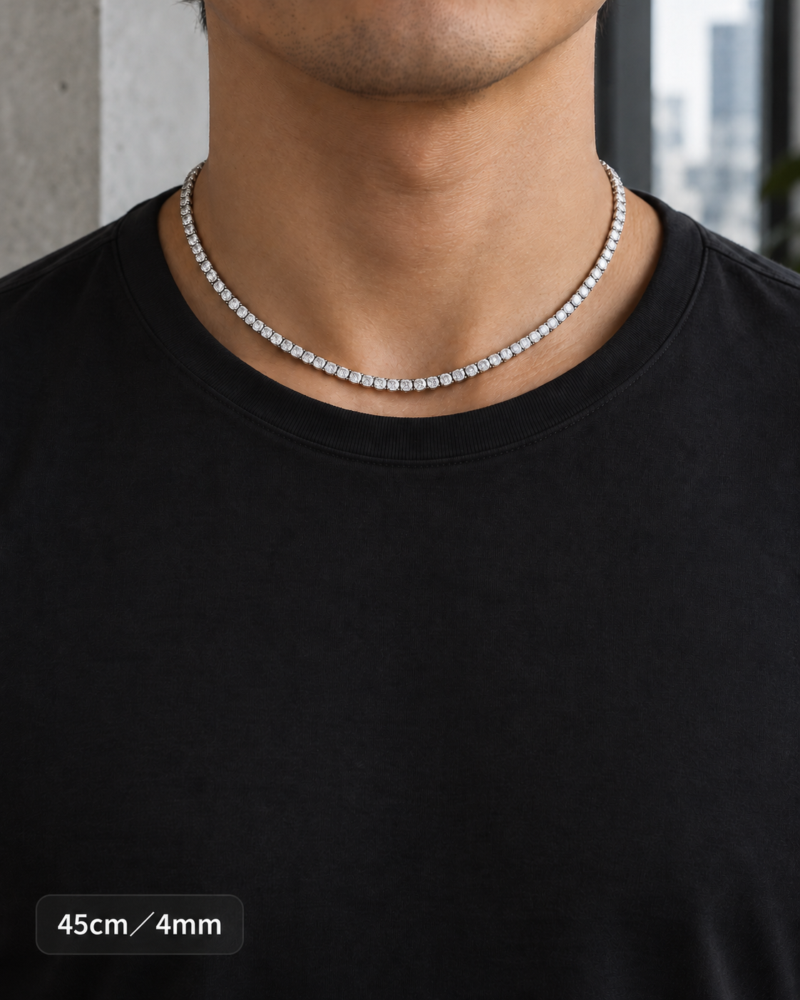 Tennis chain necklace