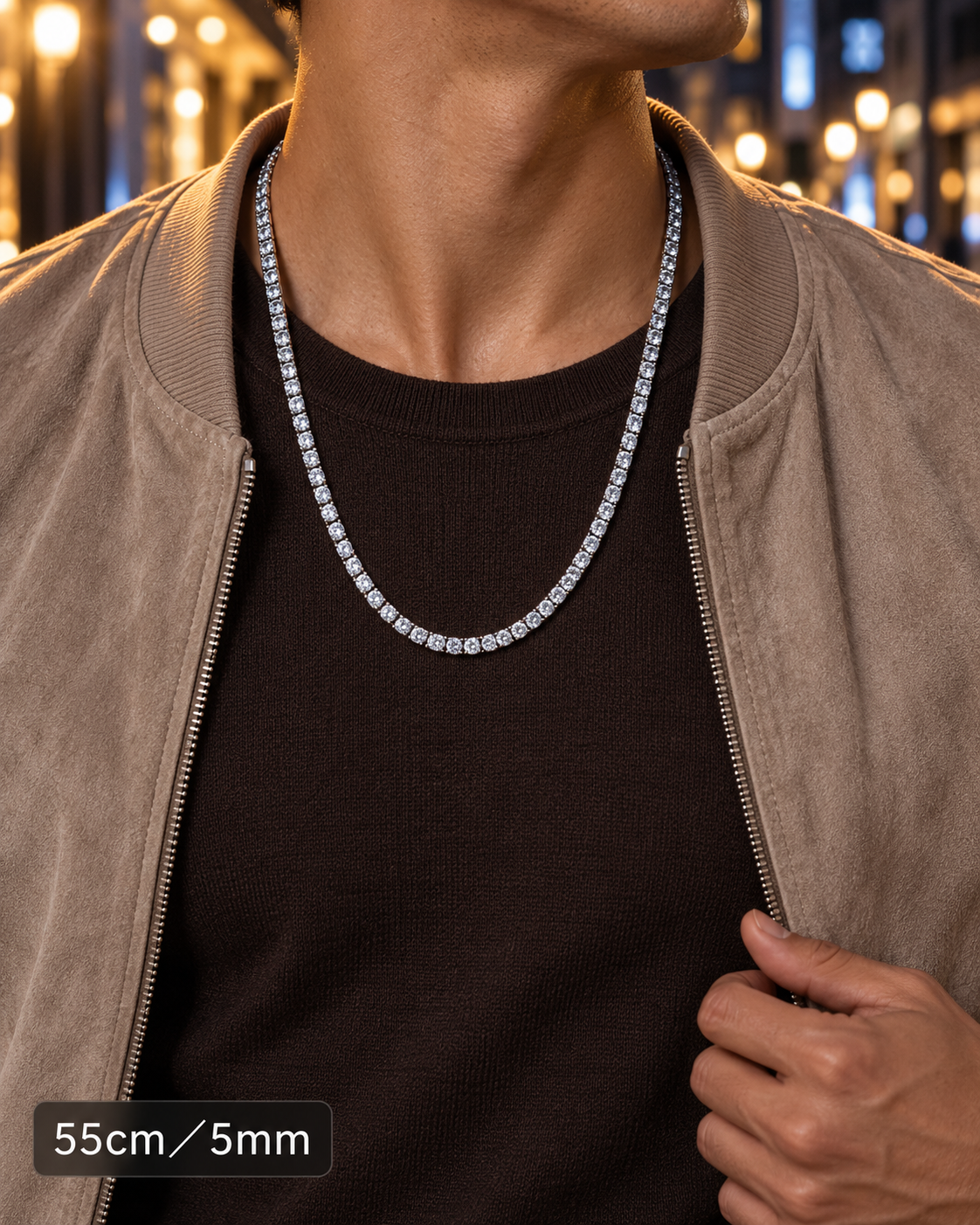 Tennis chain necklace / Steel