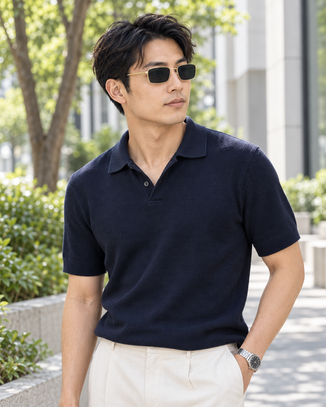 Square metal sunglasses
